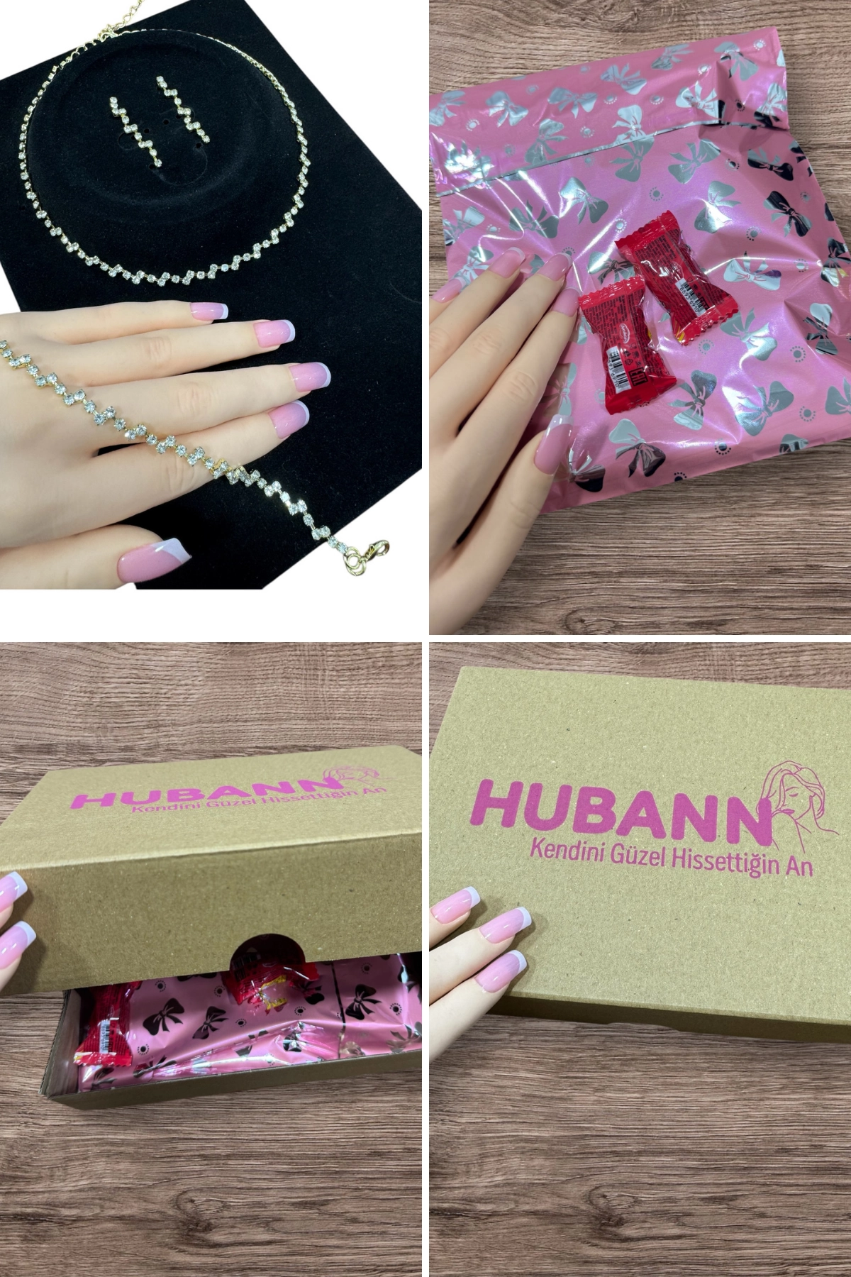 Altın Renk Zigzag Ajda Model 3’lü Set Su Yolu Kolye Küpe Bileklik Seti