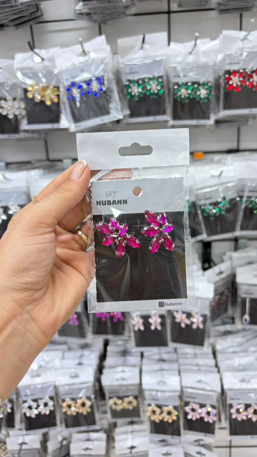 Stylish Fuşya Renk Markiz Taşlı Kadın Küpe Renkli Taşlı Küpe Küpe Şık Tasarım Küpeler